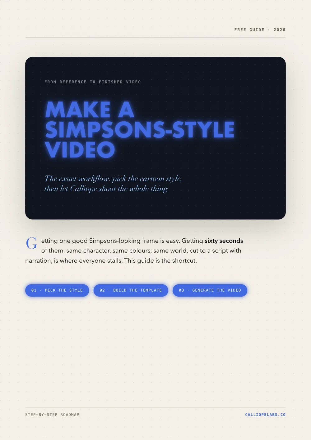 Cover of the Make a Simpsons style video guide